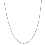 14K White Gold 14 inch .9mm Cable with Lobster Clasp Chain PEN75L