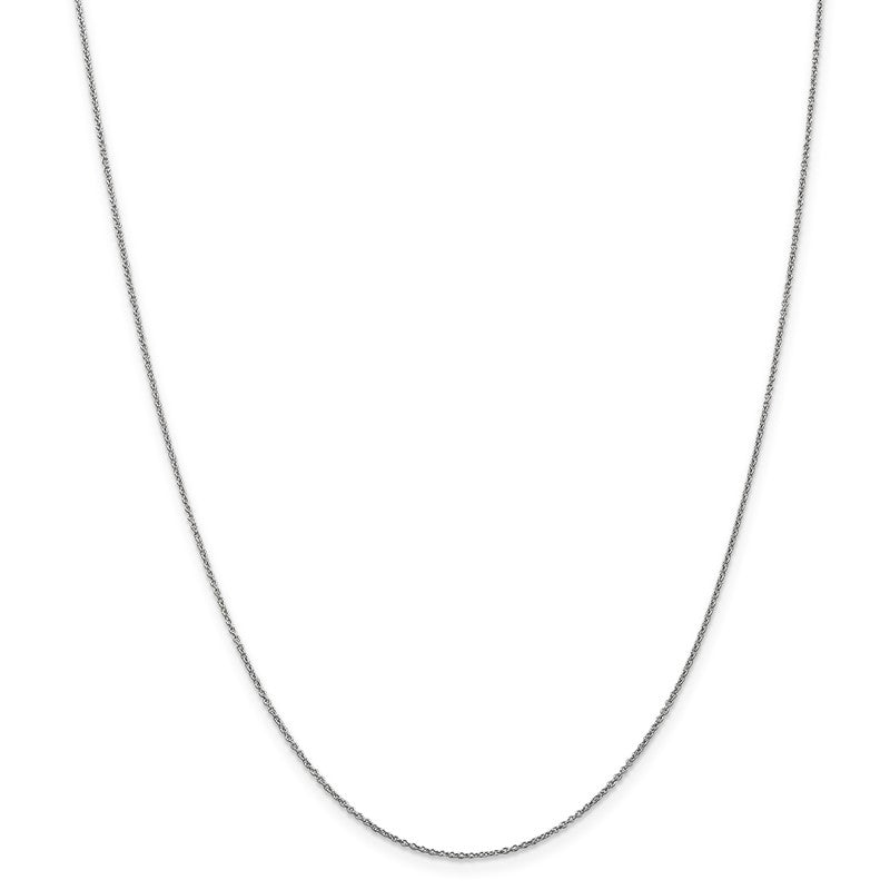 14K White Gold 14 inch .9mm Cable with Lobster Clasp Chain PEN75L