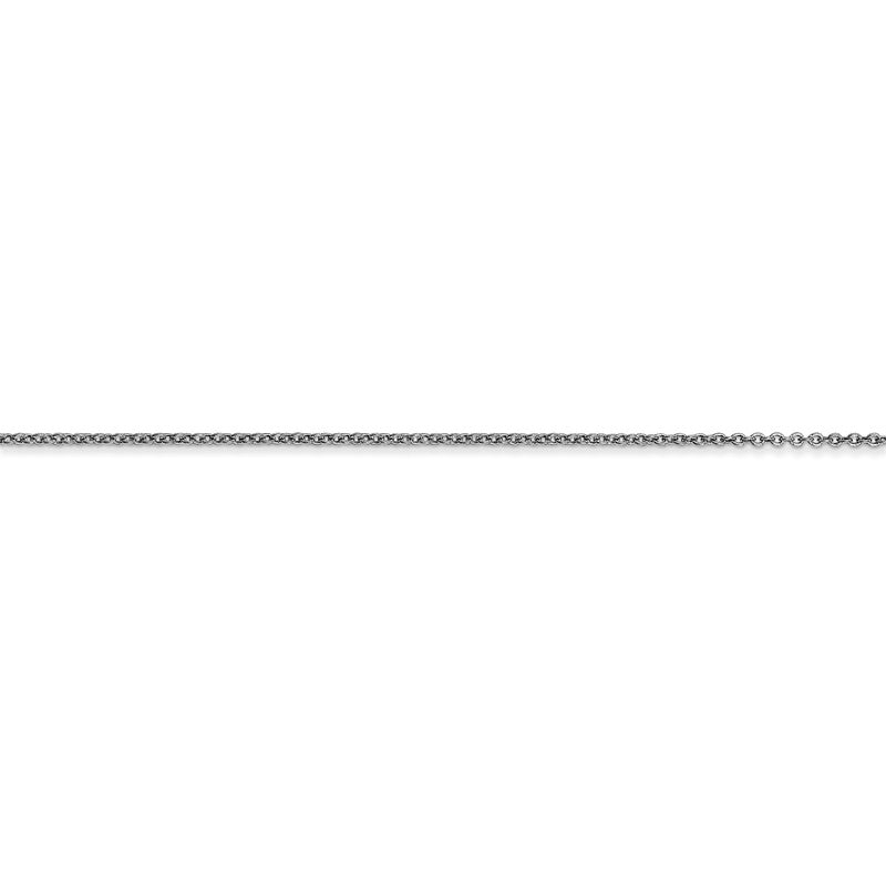 14K White Gold 14 inch .9mm Cable with Lobster Clasp Chain PEN75L