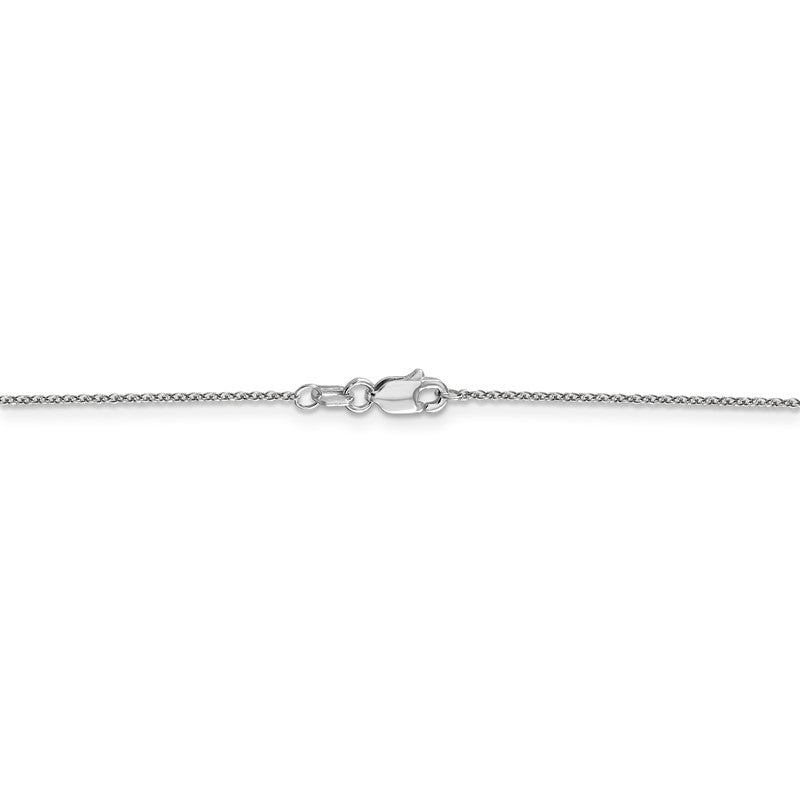 14K White Gold 14 inch .9mm Cable with Lobster Clasp Chain PEN75L
