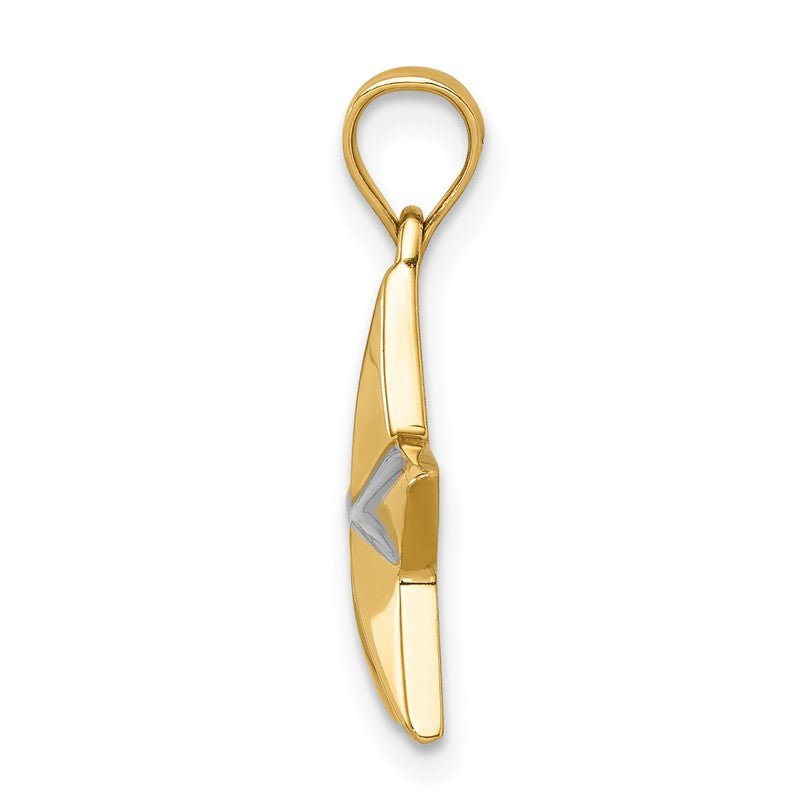 14K Polished Star Pendant D4583
