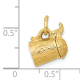 14k 3-D Beer Stein Lid Opens Charm A0301/L