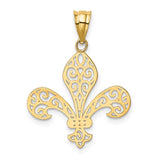 14k Filigree Fleur de Lis Pendant K4770