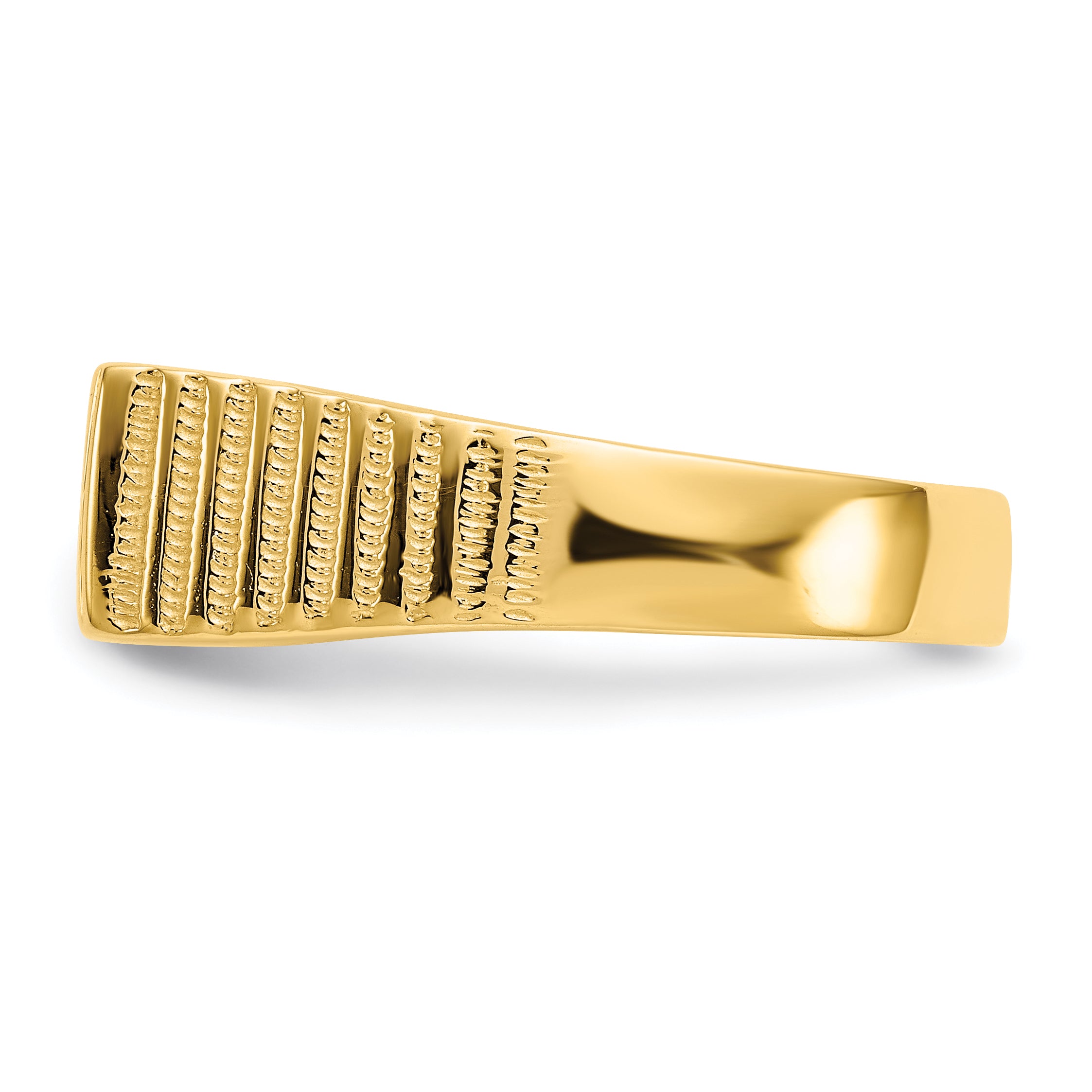 14k 15.0x7.0mm Open Back Mens Signet Ring C1527