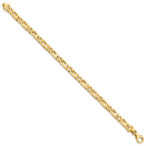 14K 18 inch 5.9mm Hand Polished Fancy Link with Fancy Lobster Clasp Chain LK171