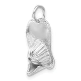 14k White Gold 3-D Large Firemans Helmet Charm A0412W
