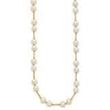 14k 6-7mm White Near-Round Freshwater Cultured Pearl Beaded 18 inch Necklace XF557