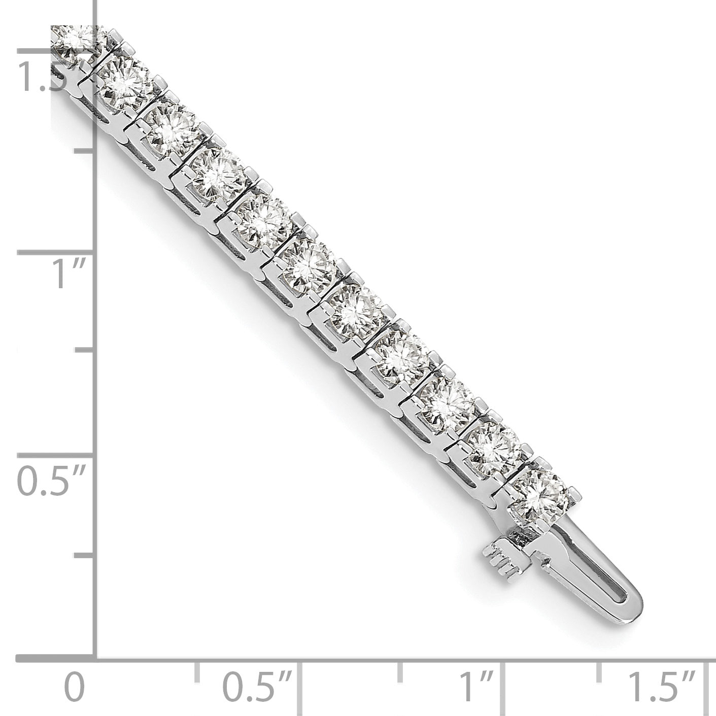 14k White Gold Complete 6.6 carat Round A Diamond 4-prong 7 inch Tennis Bracelet X2044WA