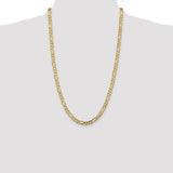 14K 26 inch 5.5mm Concave Open Figaro with Lobster Clasp Chain LFG140