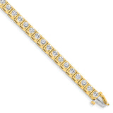 14k Complete 5.1 carat Round AAA Diamond 4-prong 7 inch Tennis Bracelet X2164AAA