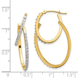 14k Diamond Fascination Diamond Dust/Accent Double Hoop Earrings DF113