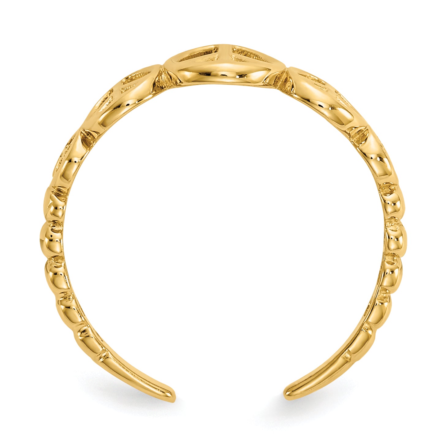 14k Peace Sign Toe Ring D1959