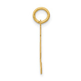 14k Small Satin Number 91 Charm LSS91