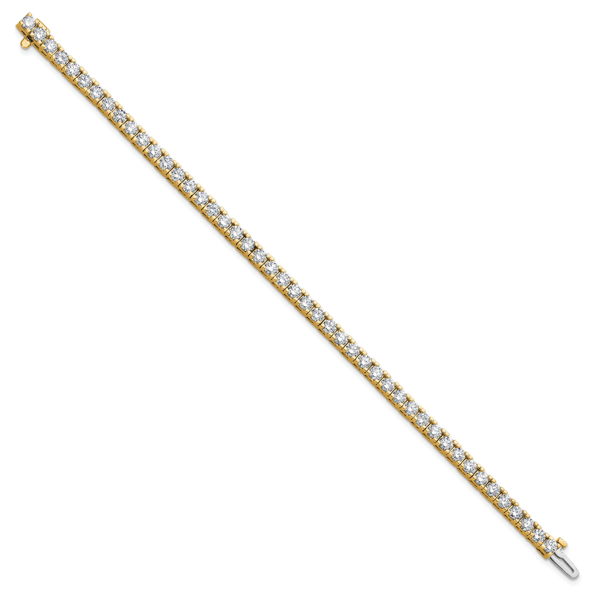 14k Complete 6.44 carat Round VS Diamond 4-prong 7 inch Tennis Bracelet X735VS