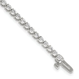 14k White Gold Complete 3.3 carat Round AAA Diamond 3-prong 7 inch Tennis Bracelet X2838WAAA