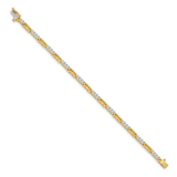 14k Complete 1.5 carat Round AA Diamond Paperclip Link 7 inch Tennis Bracelet X787AA