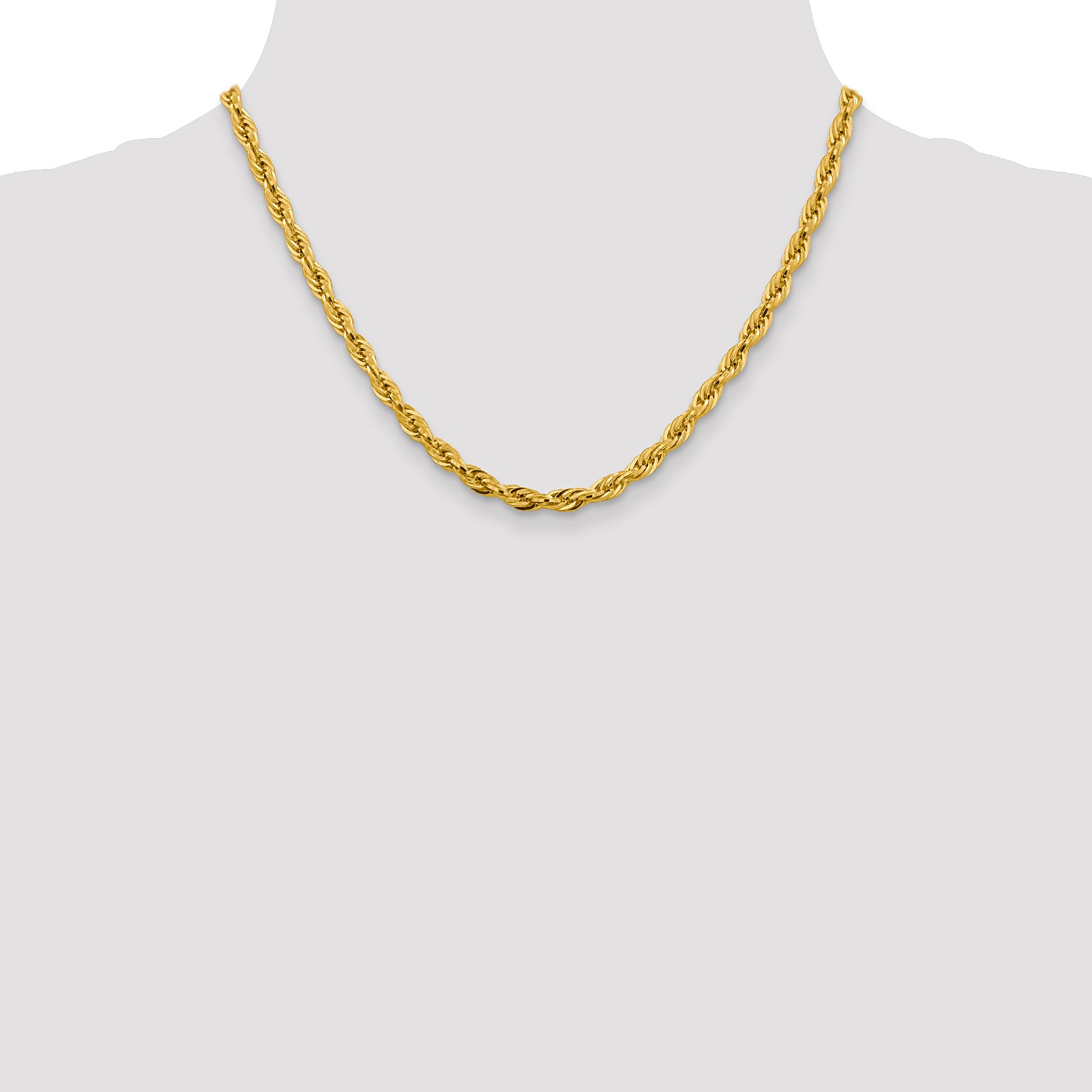 14K 26 inch 4.75mm Semi Solid Rope with Lobster Clasp Chain BC169