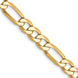 14K 26 inch 6.25mm Flat Figaro with Lobster Clasp Chain FFL160