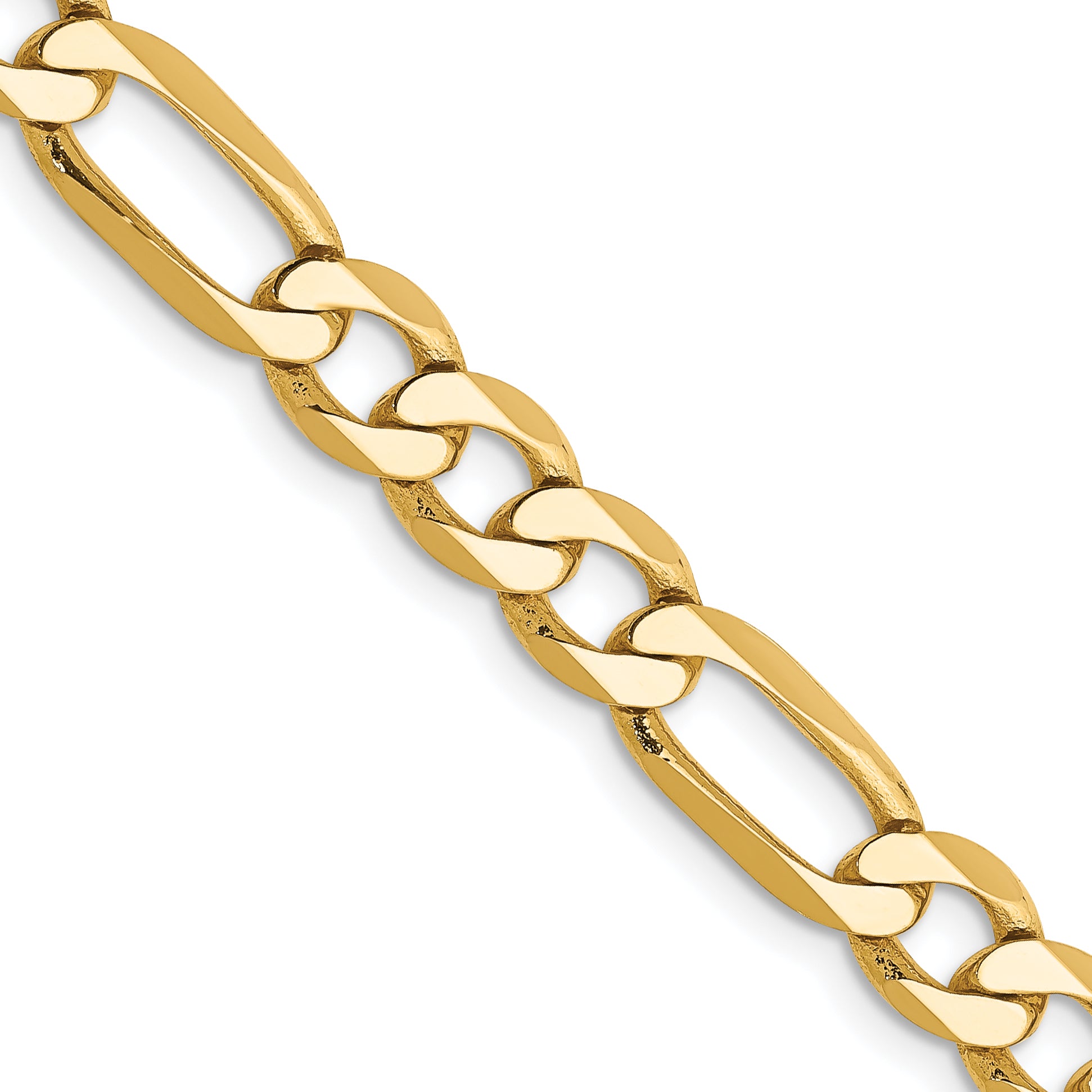 14K 26 inch 6.25mm Flat Figaro with Lobster Clasp Chain FFL160