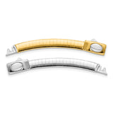 14k Two-tone 5mm White and Yellow Domed Omega 2 inch Extender for Reversible Necklace ROMX5