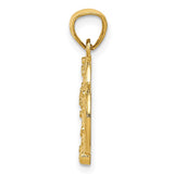 14k Pretzel Pendant C4448