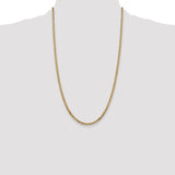 14K 26 inch 2.9mm Flat Beveled Curb with Lobster Clasp Chain FBU080