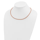 14k Yellow Clasp 2mm 16 inch Natural Leather Cord Necklace XG263