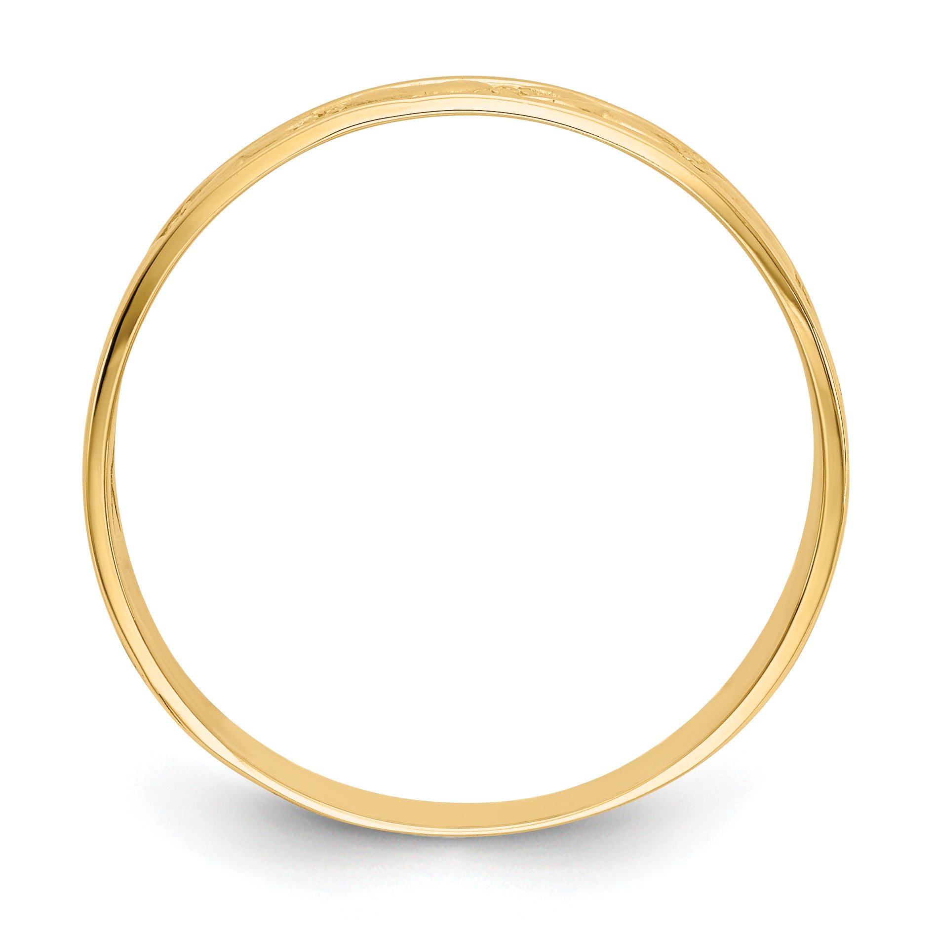 14K Polished X and Hearts Ring K4578