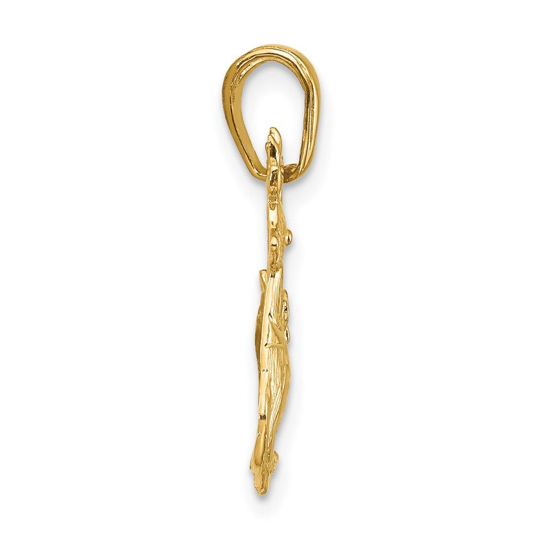 14k Polished Reindeer Pendant A1589