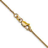 14K 10 inch 1.05mm Diamond-cut Spiga with Lobster Clasp Anklet PEN157
