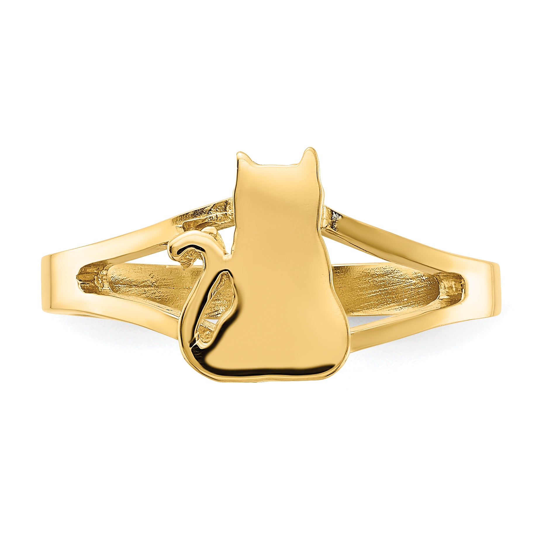14k Polished Cat Ring R640