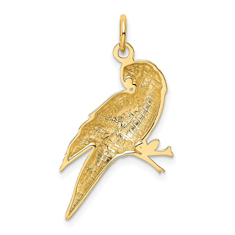 14k Yellow Gold Parrot Charm K3259