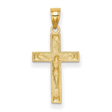 14k Diamond-cut Crucifix Pendant C3899