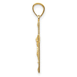 14k Diamond-cut Crucifix Pendant C3899