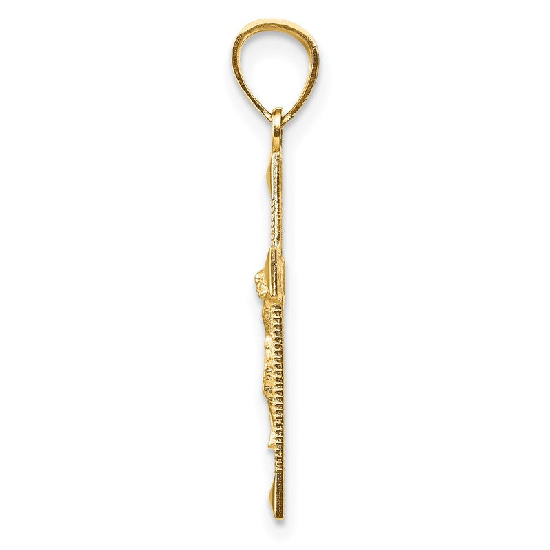 14k Diamond-cut Crucifix Pendant C3899