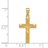 14k Diamond-cut Crucifix Pendant C3899