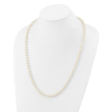 14k 6-7mm White Near-Round Freshwater Cultured Pearl 16 inch Necklace WPN060