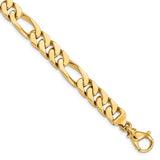 14K 20 inch 9.2mm Hand Polished Fancy Link with Fancy Lobster Clasp Chain LK460