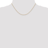 14K 10 inch 1.2mm Diamond-cut Beaded with Lobter Clasp Anklet PEN247