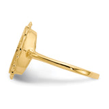 14k 9.0x11.5mm Open Back Signet Ring RS193