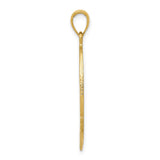 14k Large Badge with Engravable Area Pendant C2254