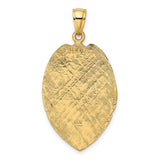 14k Large Badge with Engravable Area Pendant C2254