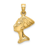 14k 3-D Nefertiti Pendant C3068