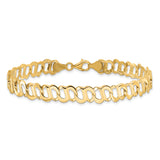 14k Polished 8mm Fancy Link 8.75 inch Bracelet GB243