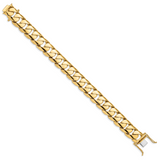 14K 20 inch 15.4mm Hand Polished Rounded Curb Link with Box Catch Clasp Chain LK471