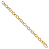 14k Polished 9.3mm Fancy Oval Link 8.5 inch Bracelet SF2371