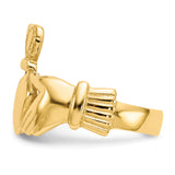 14k Mens Polished Claddagh Ring D3113