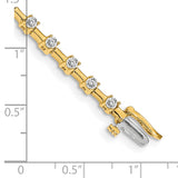 14k Complete 2 carat Round AA Diamond Bar Link 7 inch Tennis Bracelet X636AA