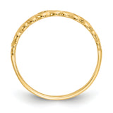 14k Polished Hearts Ring K3900