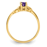 14k 5x3mm Oval Amethyst ring Y4650AM